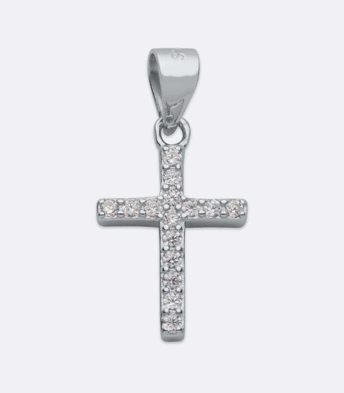 Small CZ Cross Pendant - SSRL 161