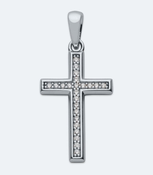 Cross CZ Pendant - SSRL 163