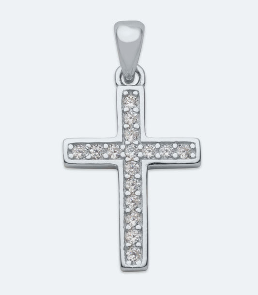 Plain CZ Cross Pendant - SSRL 169