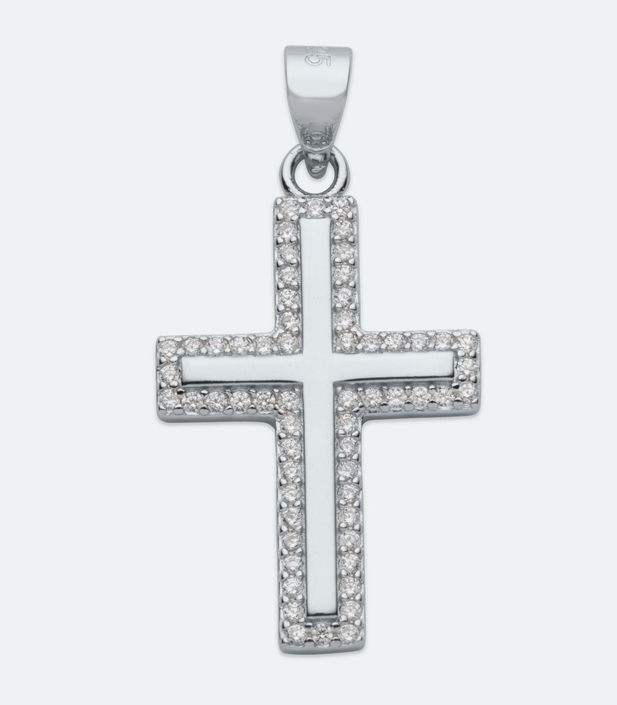 Plain Pattern Silver Cross Pendant - SSRL 170