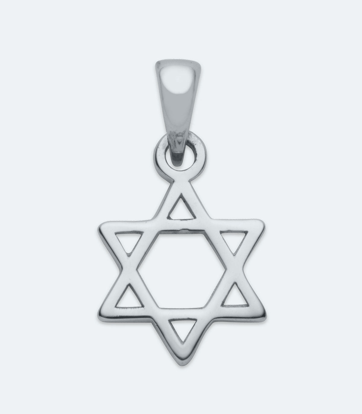 Plain Small Silver Star of David Pendant - SSRL 172