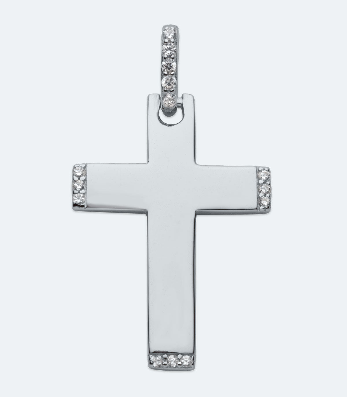 CZ Silver Cross Pendant - SSRL 186