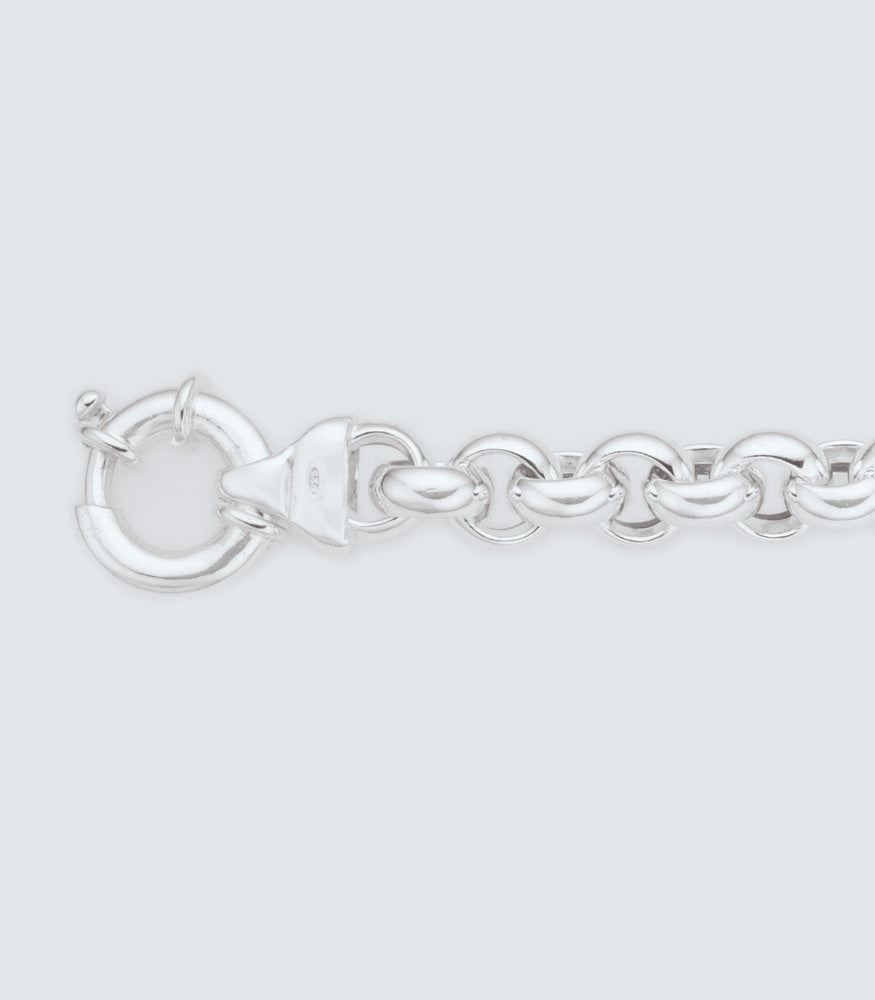 Belcher 150 Hollow Sterling Silver Chain With Signoretti Clasp - 9.39mm