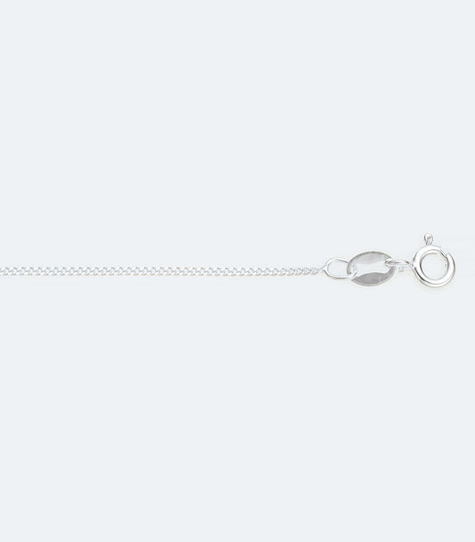 Curb Link Sterling Silver Chain - 1.06mm.