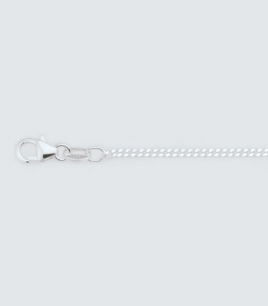 Curb Link Sterling Silver Chain - 1.74mm.