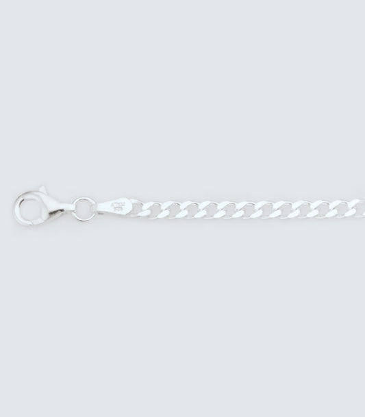 Curb Link Sterling Silver Chain - 2.53mm
