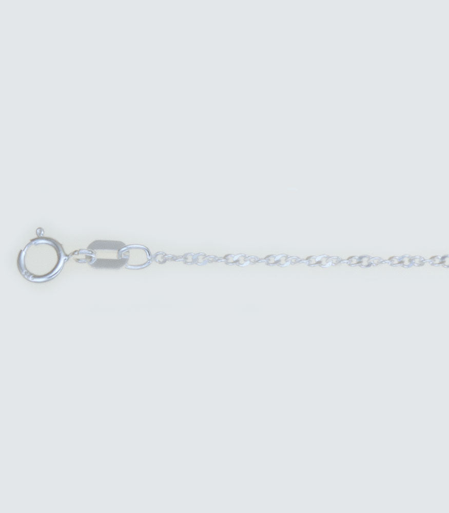 Twisted Curb Link CD T Sterling Silver Chain - 1.15mm