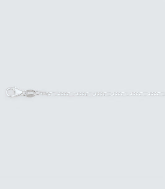 Figaro Sterling Silver Bracelet - FIG 6 050-BR18CM