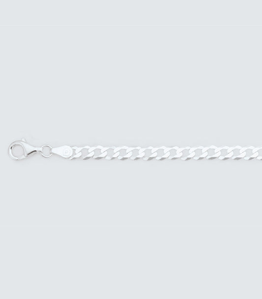 Curb Link 100 Sterling Silver Bracelet - 4.80mm