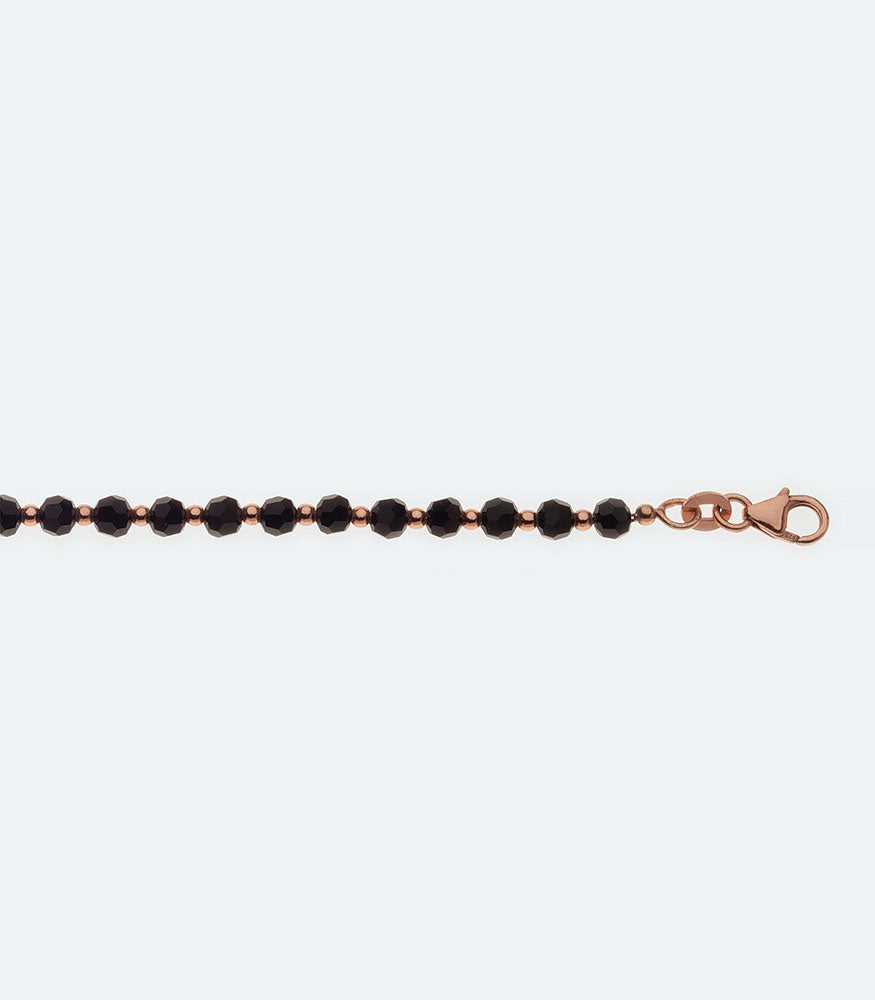Baby Black and Rose Gold Necklace