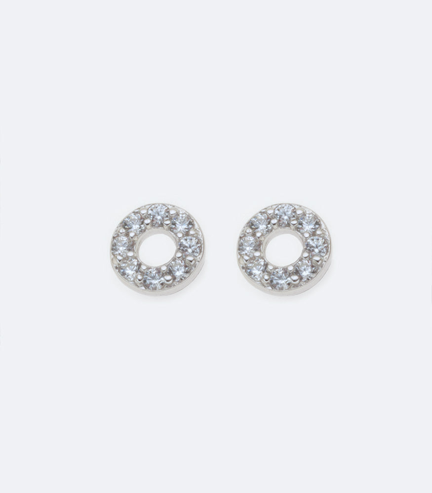 Fancy Circle Earrings With Cubic Zirconia