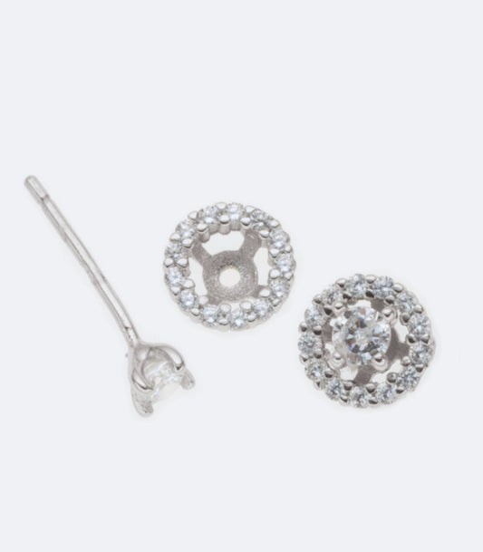 Round Stud 3mm Earring With Cubic Zirconia