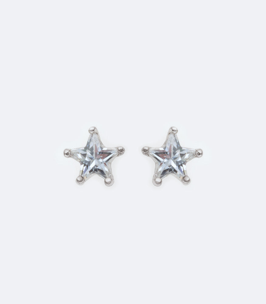 Fancy 072 Star Stud Earrings With Cubic Zirconia