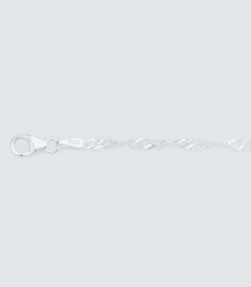 Singapore Sterling Silver Bracelet - SING 040-BR