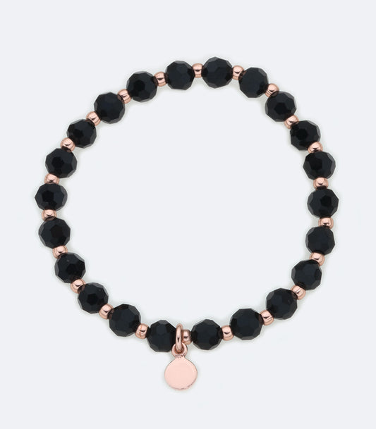 Black  Rose Gold Bead Kids Bangle