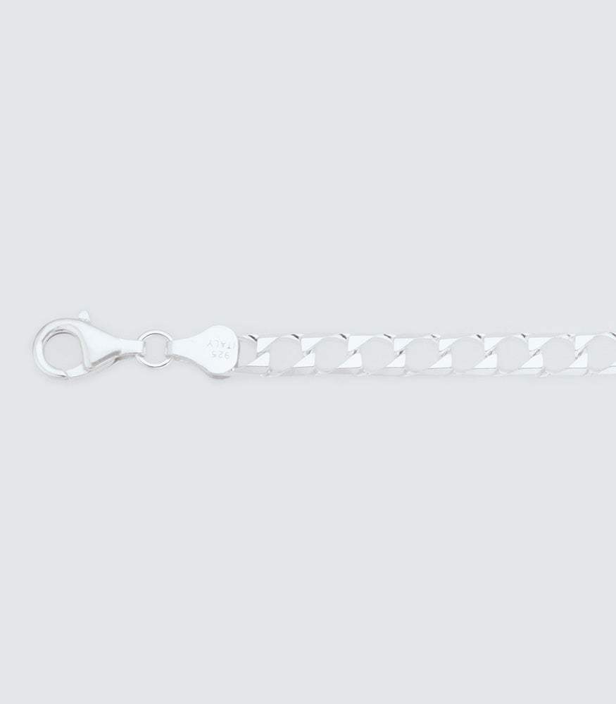 Square Curb 180 Sterling Silver Chain - 5.25mm