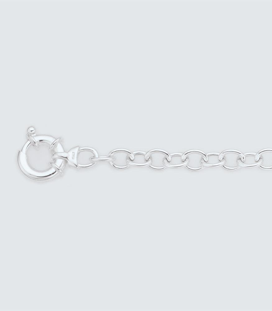 Charm 008 Sterling Silver Bracelet With Signoretti Clasp