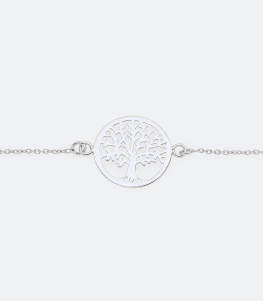 Tree Of Life Rhodium Bracelet