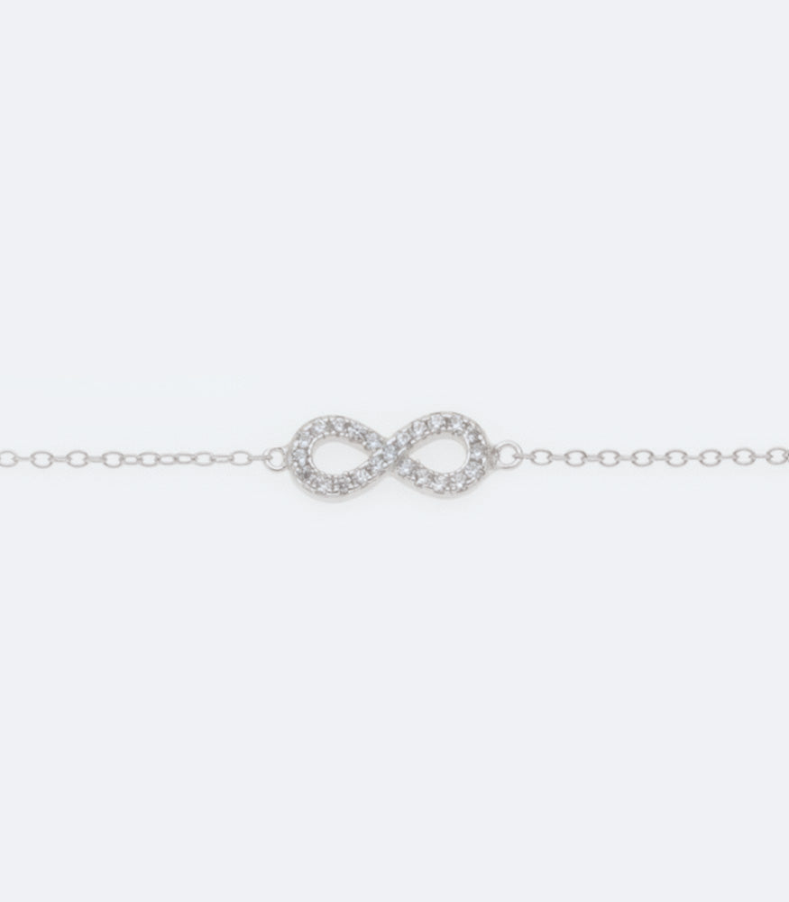 Infinity - Cubic Zirconia 201 Silver Bracelet