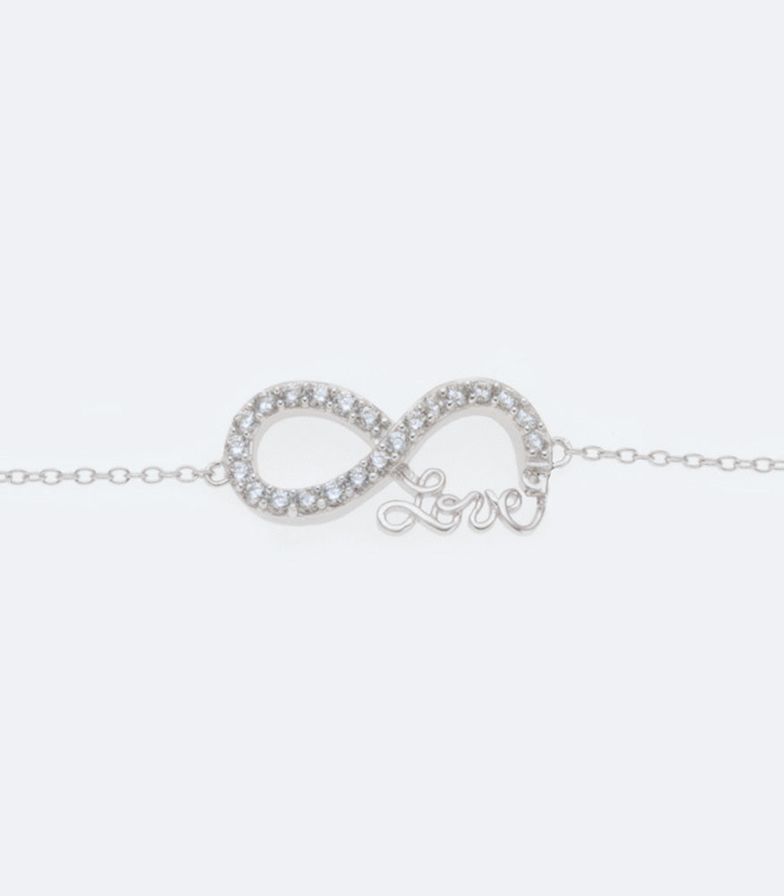 Infinity - Cubic Zirconia 203 Silver Bracelet