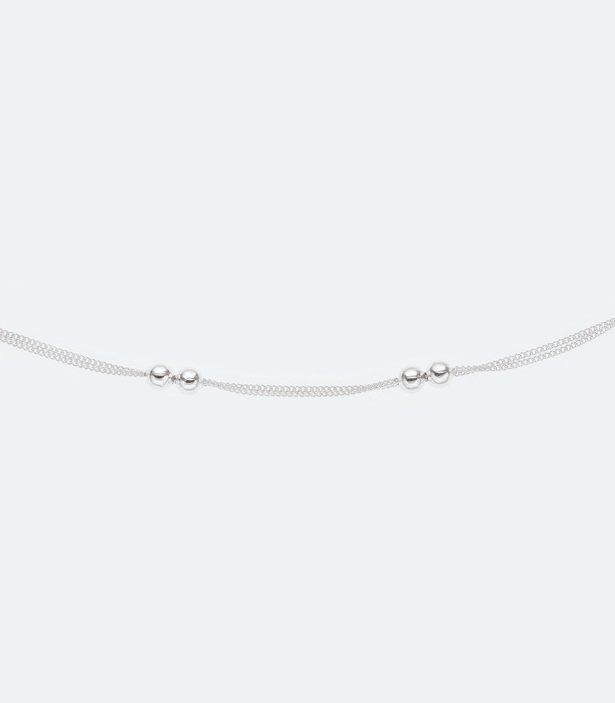 Fancy Bridal Sterling Silver Necklace