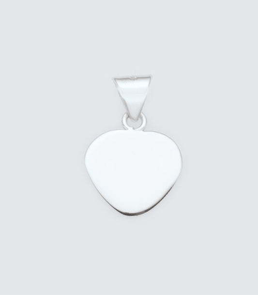 Heart Shaped 003 Sterling Silver Disc