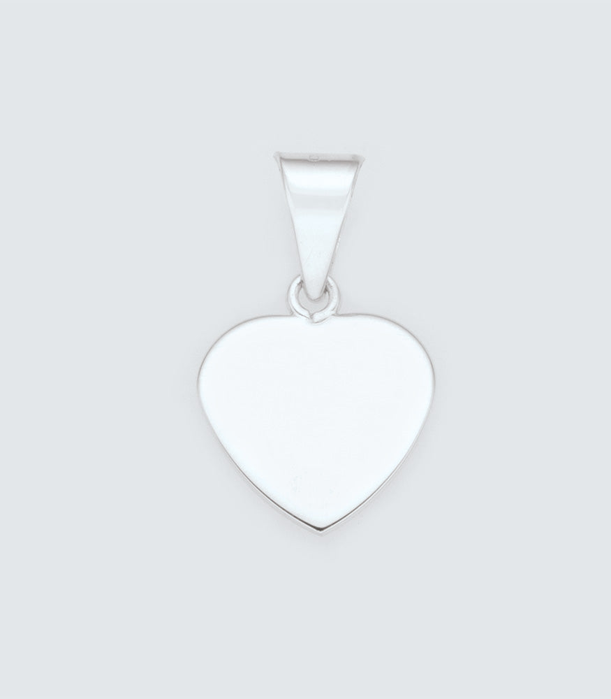 Heart Shaped 004 Sterling Silver Disc