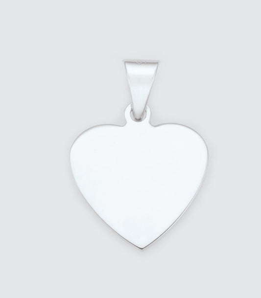 Heart Shaped 005 Sterling Silver Disc
