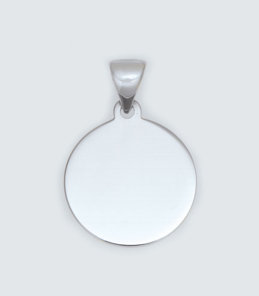 Round Sterling Silver Disc - 15mm