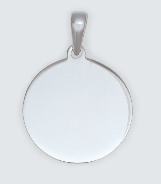 Round Sterling Silver Disc - 20mm