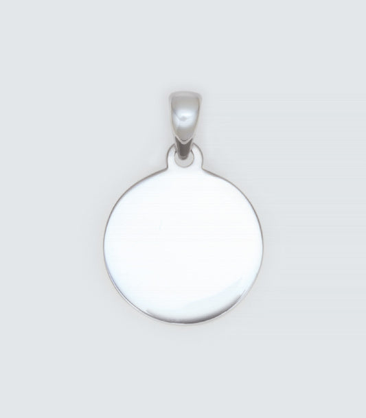 Round Sterling Silver Disc - 13mm