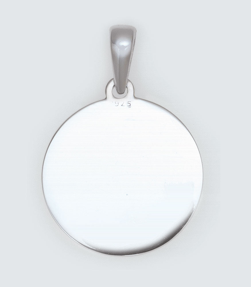 Round Sterling Silver Disc - 18mm - SSDC 039