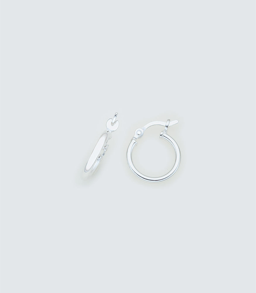 Round 024 - 10mm Sterling Silver Hoops