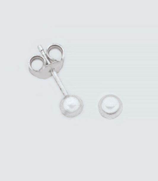 Ball Stud 4mm Sterling Silver Earrings