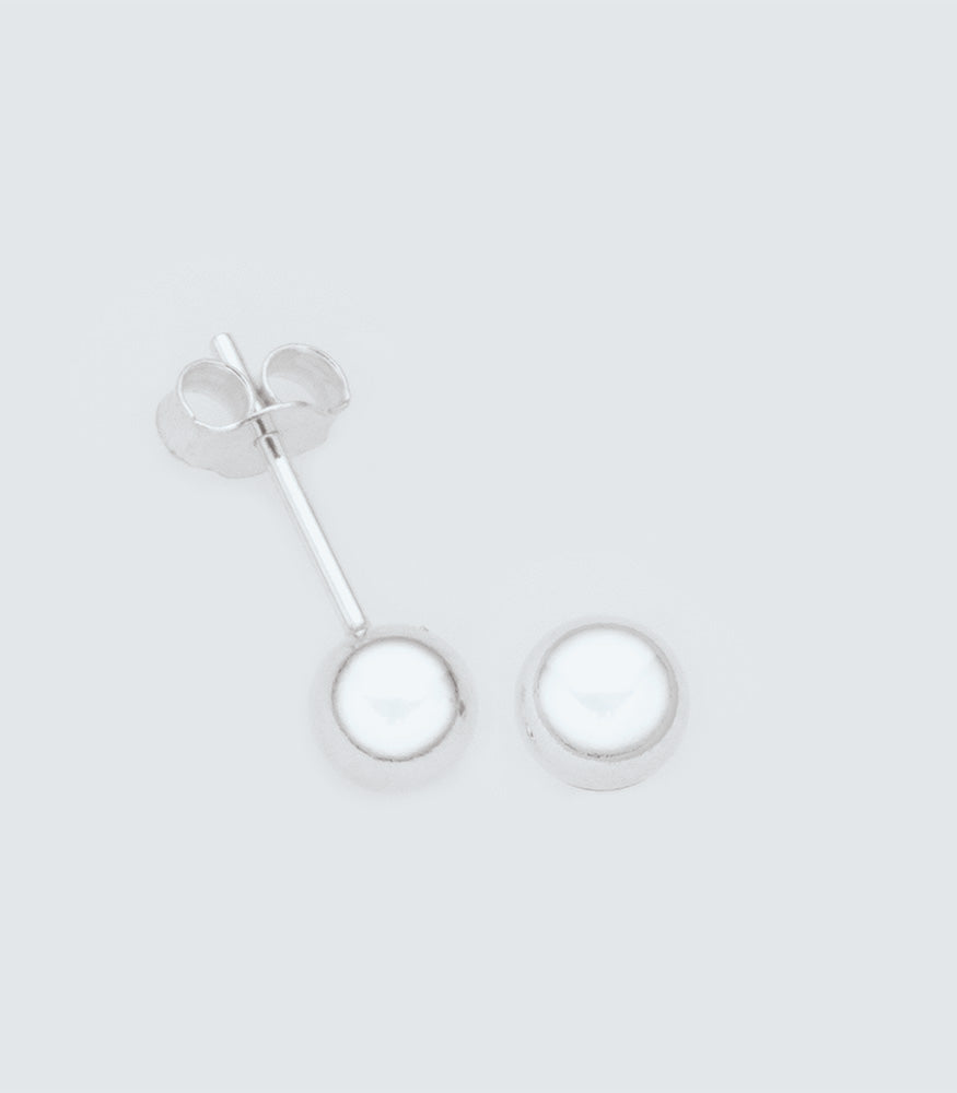 Ball Stud 5mm Sterling Silver Earrings