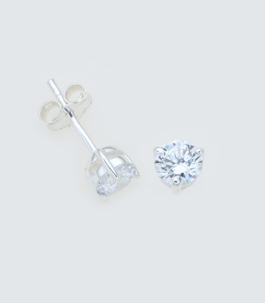 Round 3 Claw 5mm Stud Earrings