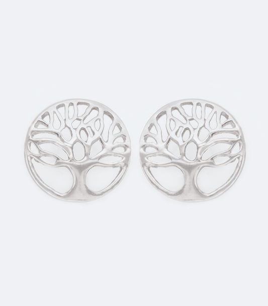 Tree Of Life 213 Rhodium Earrings