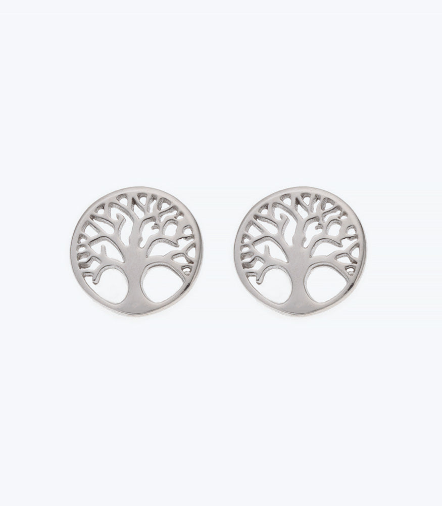 Tree of Life CZ Silver Earrings - 372
