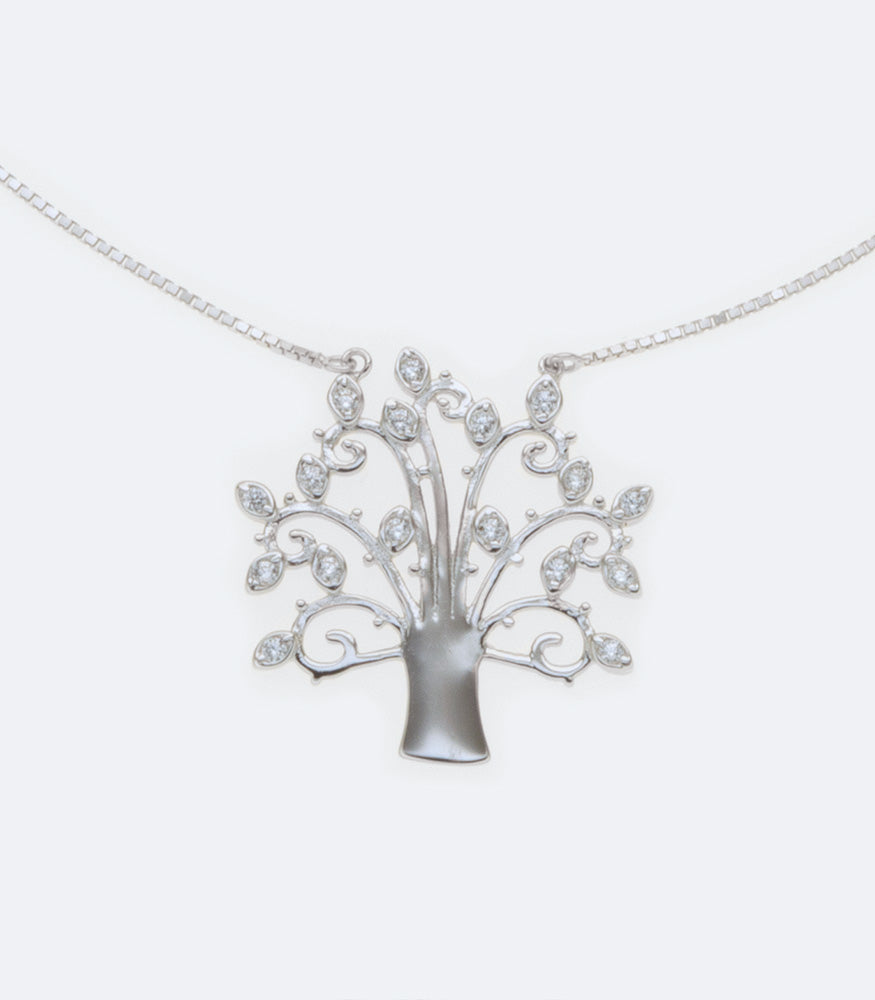45CM TREE OF LIFE NECKLACE WITH CZ