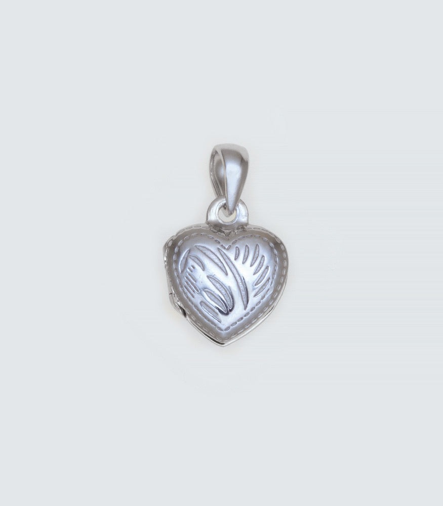 Heart Shaped Sterling Silver Locket - 001