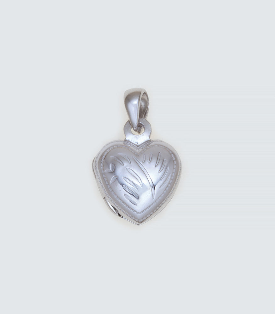 Heart Shaped Sterling Silver Locket - 002