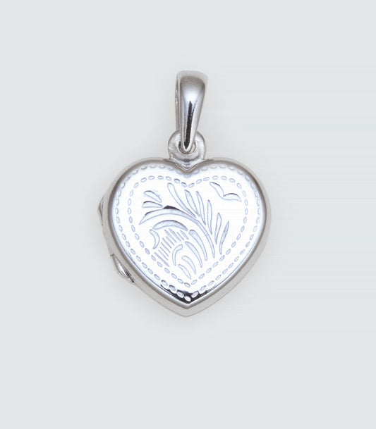 Heart Shaped Sterling Silver Locket - SSLK 006