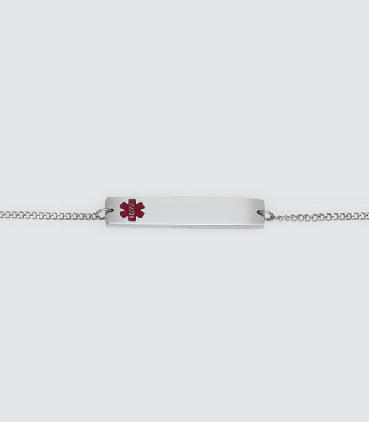 Bracelet with Red Medical Alert ID - B11