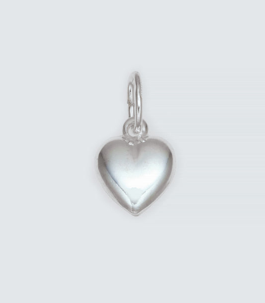 Puffed Heart Sterling Silver Locket - 019
