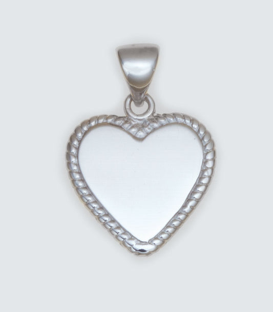 Heart Shaped 089 Sterling Silver Disc
