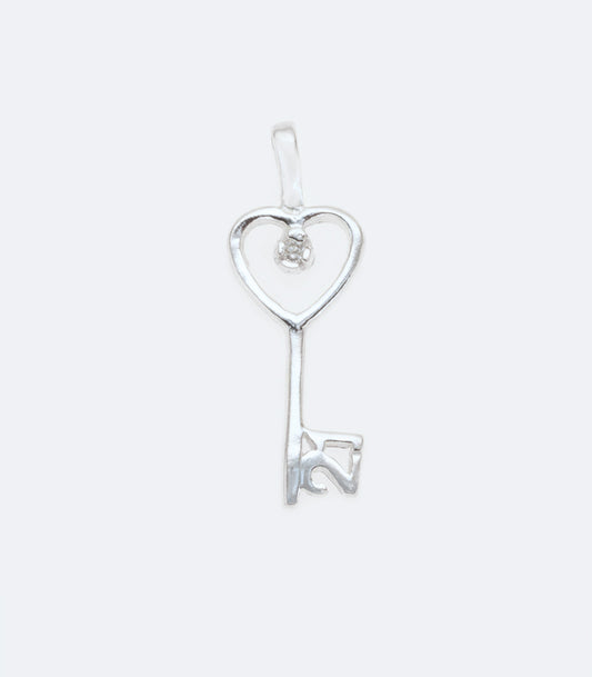 21 Key Silver Pendant with CZ