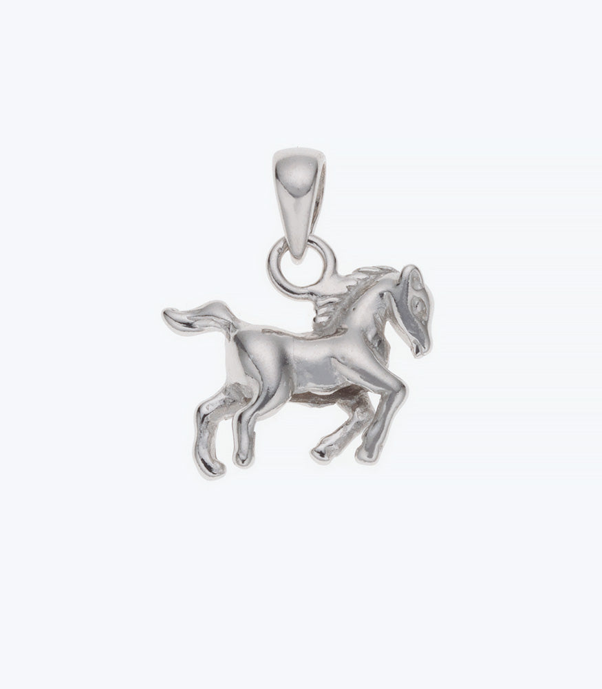 Plain Horse Silver Pendant - 242