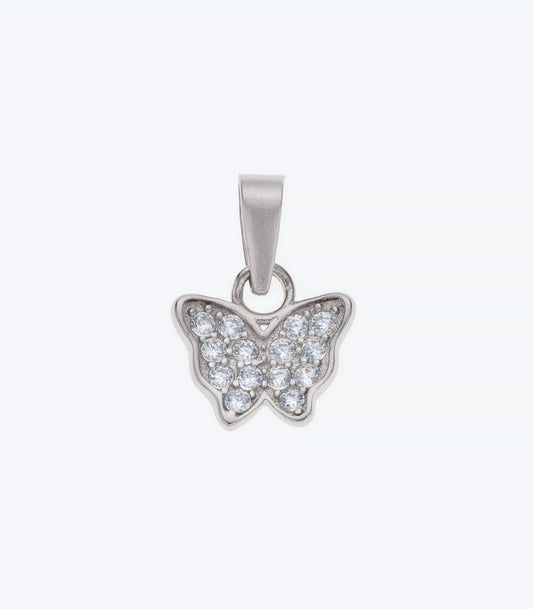 Butterfly CZ Silver Pendant - 256