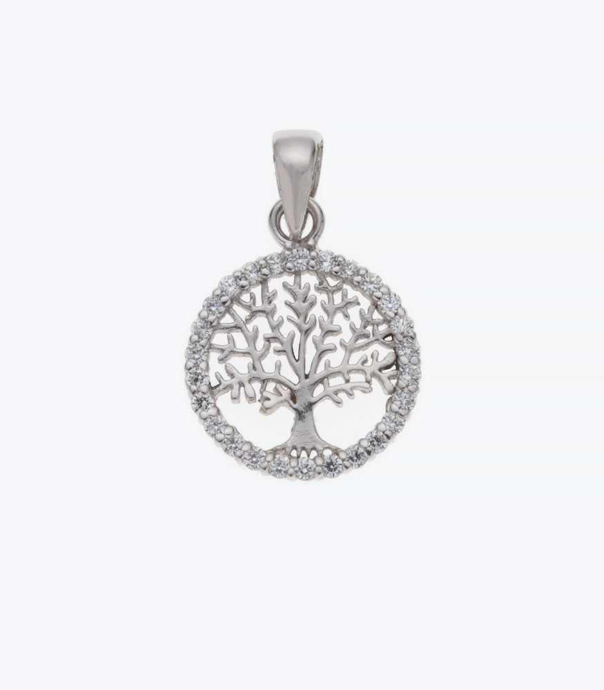 Tree of Life CZ Silver Pendant - 268