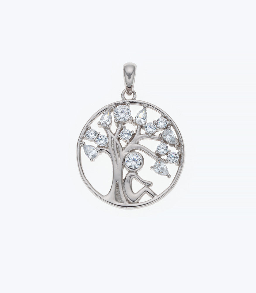 Tree of Life CZ Silver Pendant - 269